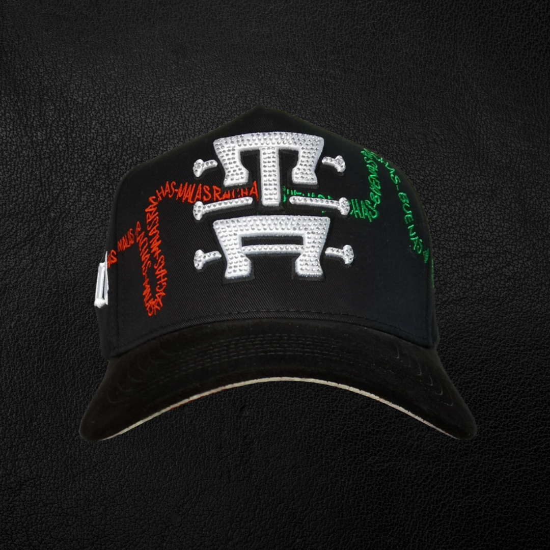 Gorra Mala-Buena Racha V.B.R. (Verde, Blanco y Rojo). Colab con Tony Aguirre.