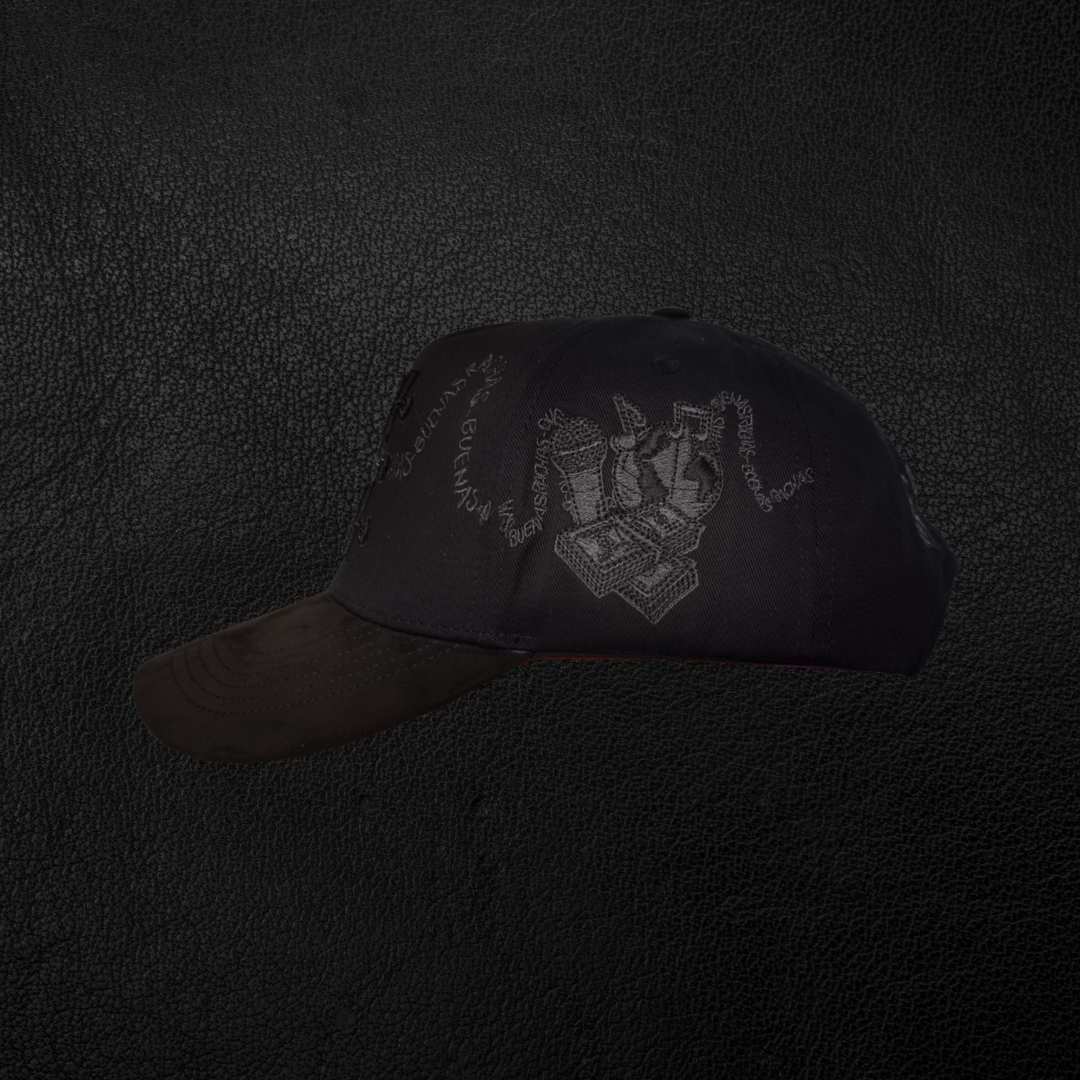 Gorra Mala-Buena Racha Negra. Colab con Tony Aguirre.
