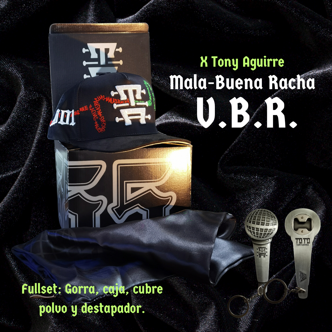 Gorra Mala-Buena Racha V.B.R. (Verde, Blanco y Rojo). Colab con Tony Aguirre.