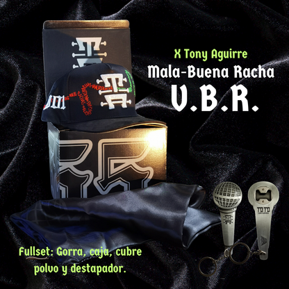 Gorra Mala-Buena Racha V.B.R. (Verde, Blanco y Rojo). Colab con Tony Aguirre.